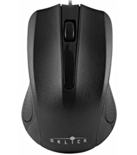 Мышь проводная Oklick 225M черный, 1200 dpi, USB, кнопки - 3