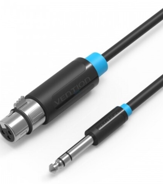 Кабель Vention аудио Jack 6.5 M/XLR F - 1.5м