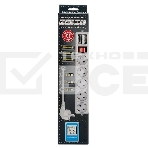 Сетевой фильтр Powercube SPG-B-15-WHITE 5м (5 розеток) белый (коробка), фото 1