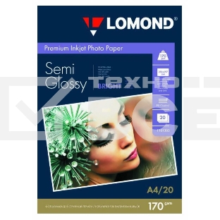 Бумага Lomond 1101305 A4/170г/м2/20л./белый полуглянцевое для струйной печати