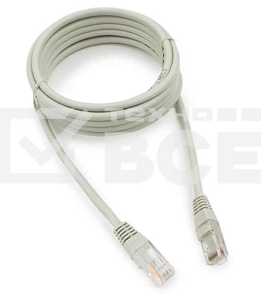Патч-корд медный UTP Cablexpert PP10-3M кат.5e, 3м, литой, многожильный (серый)