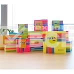 Блок самоклеящийся бумажный Stick`n 21537 76x76мм, 400 листов, 70 г/м2, неон+пастель, 5 цветов в упаковке, фото3