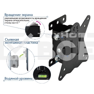 Кронштейн для телевизора Kromax CASPER-101 черный 10