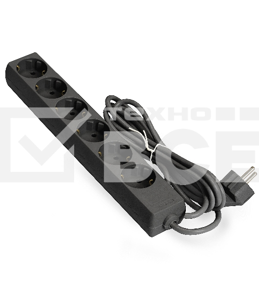 Сетевой фильтр ExeGate EX285834RUS ECE-6-5B (6 евророзетки с заземлением, 5м, черный)