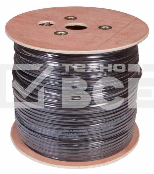 Кабель витая пара Rexant UTP 4PR 24AWG, CAT5e наружный (OUTDOOR) + ТРОС*1 (бухта 305 м)