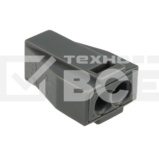 Экспресс-клемма с пастой, 2-проводная до 2,5 мм², серая (100 шт./уп.) (773-302) Rexant