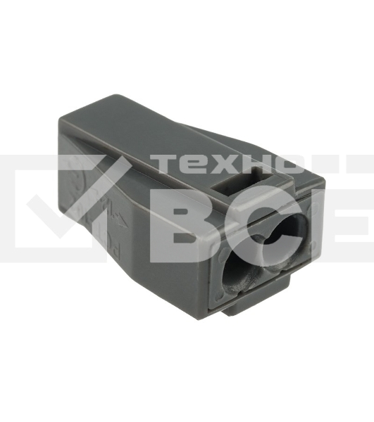 Экспресс-клемма с пастой, 2-проводная до 2,5 мм², серая (100 шт./уп.) (773-302) Rexant