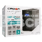 Источник бесперебойного питания CROWN Line Intractive CMU-SP1200EURO LCD USB, 1200VA\720W, фото4
