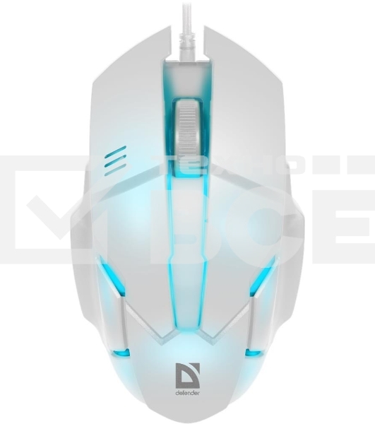 Мышь проводная Defender Host MB-982 белый, 1000 dpi, USB, кнопки - 3