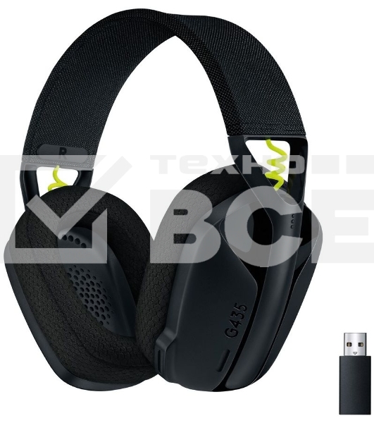 Наушники с микрофоном Logitech G435 черный/желтый накладные Radio оголовье (981-001050)