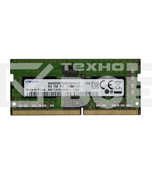 Оперативная память Samsung 8GB DDR4 3200MHz SO-DIMM (PC4-25600) 1.2V (M471A1K43DB1-CWE)