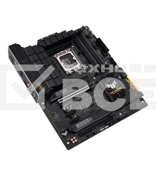 Материнская плата ASUS TUF GAMING B760-PLUS WIFI D4, LGA 1700, Intel B760, 4xDDR4, 4xSATA, 3xM.2, 1xPCI-E 5.0 x16, 1xPCI-E 3.0 x4, 1xUSB-A 3.2 Gen 2, 3xUSB-A 3.2 Gen 1, 1xUSB-C 3.2 Gen 2x2, 1x2.5Gb LAN, 5x3.5 мм, 7.1, Wi-Fi 6, Bluetooth 5.2, Standard-ATX
