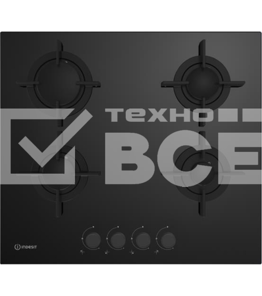 Газовая варочная поверхность Indesit INGT 61 IC/BK черный