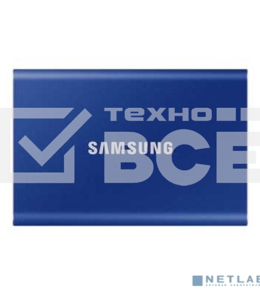 Внешний SSD Samsung T7, 2TB, USB 3.2 Gen 2 Type-C, R/W 1050/1000, синий