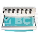 Переплетчик ГЕЛЕОС БП-16 бирюзово-белый на пластиковую пружину, А4, ручная перфорация 16 листов, переплет макс до 500 л., глубина перфорации 2-3-4-5 мм, фото7