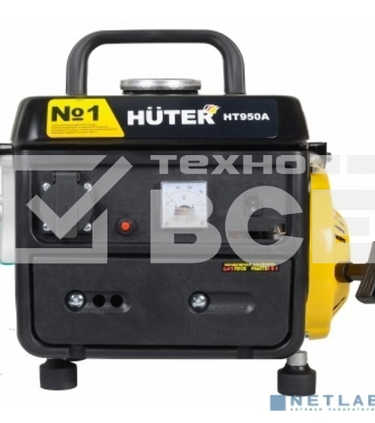 Электрогенератор бензиновый инверторный Huter HT950A, 0.95 кВт, 63 дБ, 16.8 кг