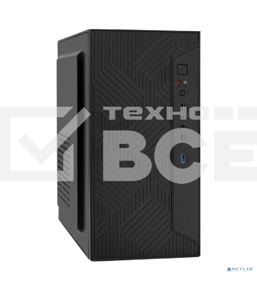 Компьютерный корпус Minitower ExeGate BAA-303U (mATX, без БП, 2*USB+1*USB3.0, HD Audio, черный)