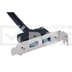 Планка USB 3.0 на заднюю панель низкопрофильная Cablexpert CC-USB3-RECEPTACLE-LP, 2 порта USB, фото6