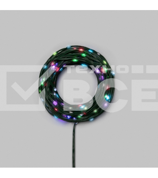 Умная гирлянда Neon-night Роса с крупными каплями 30м 300 LED RGB мягкий зеленый провод IP20 USB