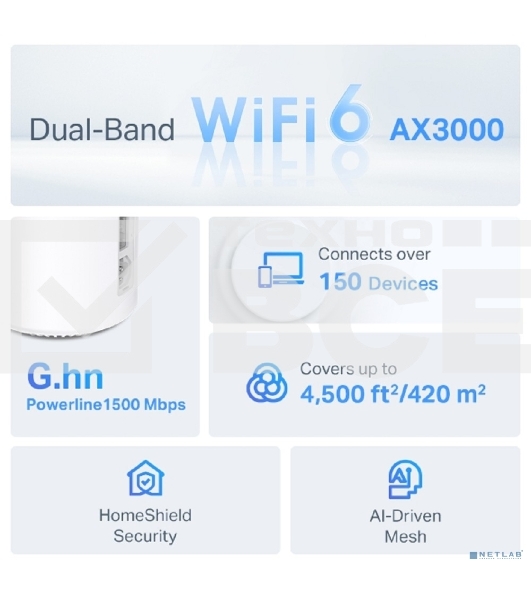 Домашняя Mesh Wi-Fi система TP-Link Deco PX50(2-pack)