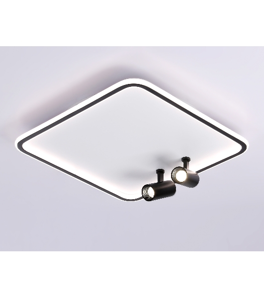 Светильник Ambrella light FL5115/1+2 WH/BK белый/черный 97W 3000K-6400K 480*480*130 (ПДУ ИК)