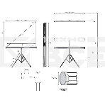 Экран на треноге Lumien 180x180 см Eco View LEV-100102 1:1 напольный рулонный, фото3