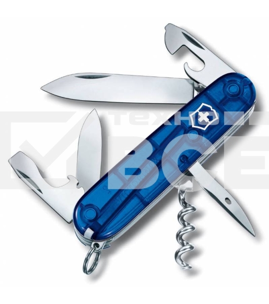 Нож перочинный Victorinox Spartan (1.3603.T2) 91мм 12функций синий полупрозрачный карт.коробка