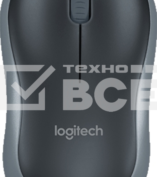 Мышь беспроводная Logitech M185 серый/черный, 1000 dpi, радиоканал, USB, кнопки - 3