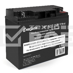 Батарея ExeGate DT 1217 (12V 17Ah, клеммы F3 (болт М5 с гайкой))