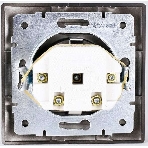 Выключатель 1-кл. 1п СП Мира 10А IP20 с подсветкой со вставкой черн. бархат LEZARD 701-4242-111, фото3