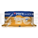Диск DVD-R Verbatim 4.7Gb 16x Cake Box (25шт) (43522), фото4