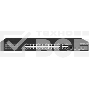 Коммутатор Osnovo SW-62422(400W) 26x100Mb 24PoE+ 400W неуправляемый