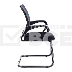 Кресло компьютерное Бюрократ CH-695N-AV/DG/TW-11 серый TW-04, сиденье черный TW-11, на полозьях, фото8