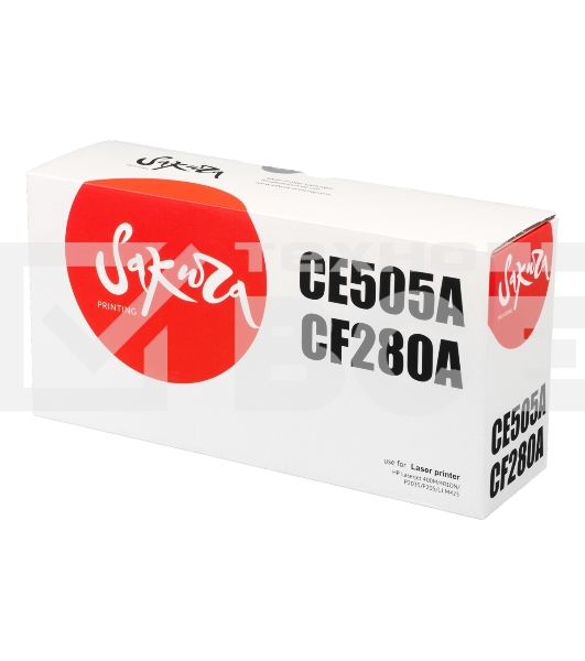 Картридж лазерный Sakura CE505A/CF280A для HP Laserjet 400M/401DN P2035/P205, LJ M425, черный, 2700 к.