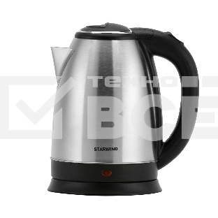 Чайник электрический Starwind SKS1051 1.8л. 1500Вт серебристый матовый/черный (корпус: нержавеющая сталь/пластик)
