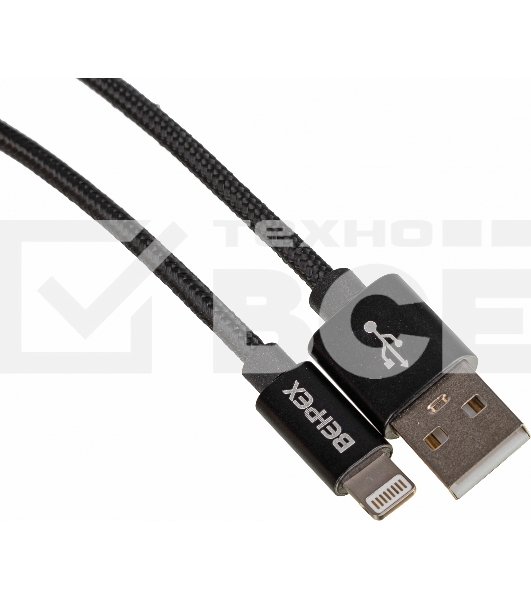Кабель USB (m)-Lightning (m) 2м черный