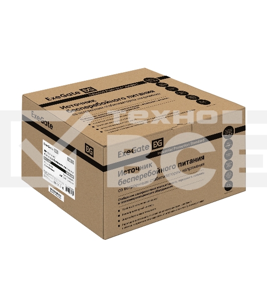 ИБП ExeGate NEO NNB-600.LED.AVR.8SH.CH <600VA/360W, LED, AVR, 8*Schuko, 4*USB-порта для зарядки, Black>