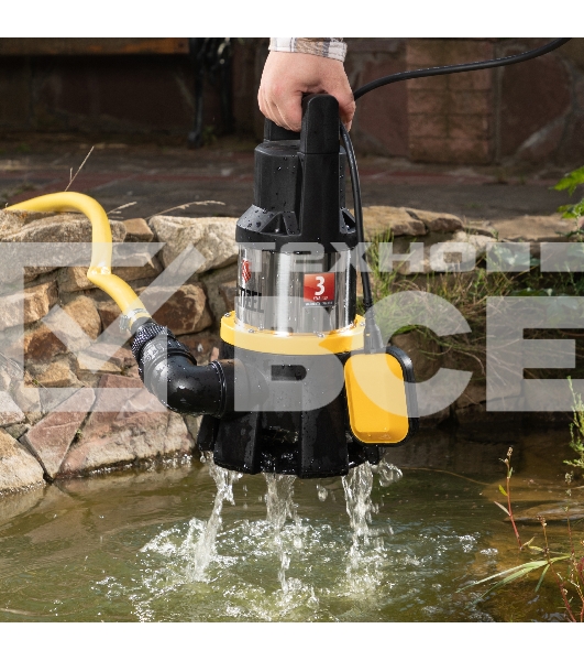 Дренажный насос Denzel DP1400X, 1400 Вт, подъем 11 м, 25000 л/ч