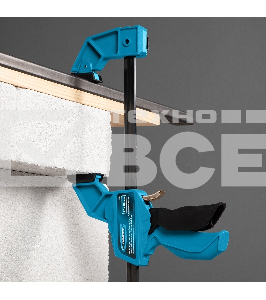 Струбцина Gross 20702 реечная быстрозаж. пистолет. пошаг.механизм пл. корпус 300мм