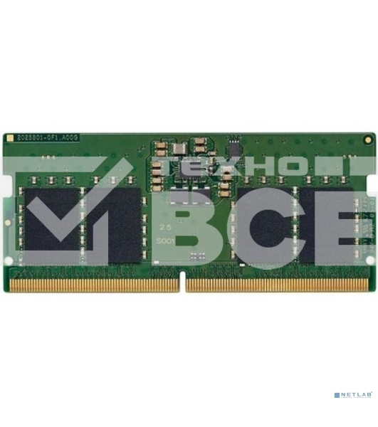 Оперативная память Kingston ValueRAM, DDR5, 8GB (1x8GB), 4800MHz, CL40, SO-DIMM