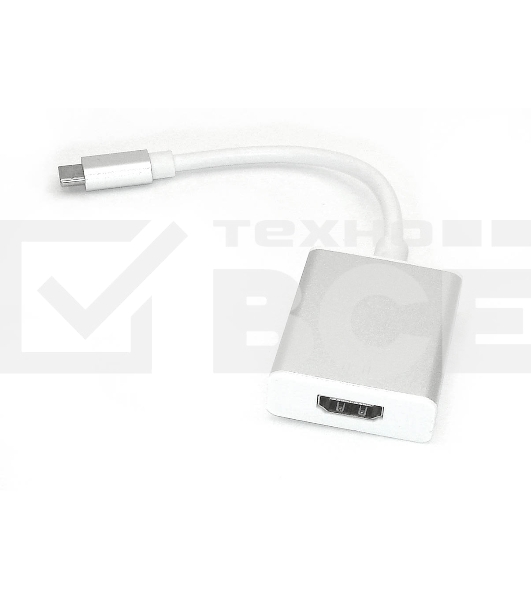 Адаптер Type-C на HDMI, серебро
