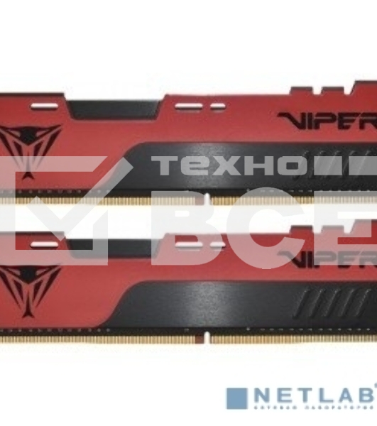 Оперативная память Patriot Viper Elite II, DDR4, 16GB (2x8 GB), 3200 MHz, CL18, радиатор, красный, чёрный