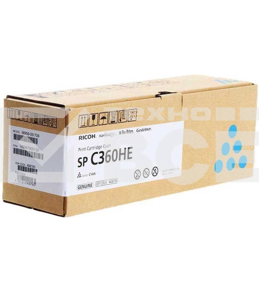 Картридж лазерный Ricoh SP C360HE голубой для SP C360DNw/SP C360SNw/SP C360SFNw/SP C361SFNw 6000 стр