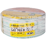 Кабель коаксиальный PROconnect SAT 703 B, Cu/Al/Cu, 64%, 75 Ом, бухта 100 м, белый, фото6