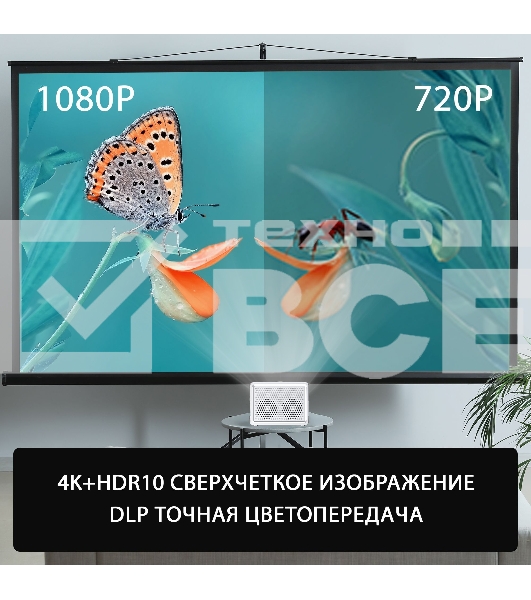 Проектор Cactus CS-PRU.03WT.WUXGA-A DLP 6500Lm (1920x1080) 2000:1 ресурс лампы:30000часов 1xUSB typeA 1xHDMI 1.5кг