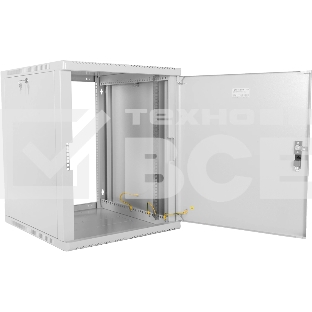 Шкаф коммутационный ЦМО (ШРН-15.500.1) настенный 15U 600x529мм пер.дв.металл 200кг серый 470мм 180град.