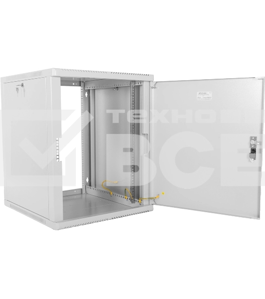 Шкаф коммутационный ЦМО (ШРН-15.500.1) настенный 15U 600x529мм пер.дв.металл 200кг серый 470мм 180град.