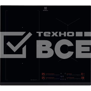 Индукционная варочная панель Electrolux EIS67453, : черный, индивидуальный слайдер для каждой зоны нагрева, 3-хступенчатая индикация остаточного тепла,акустический сигнал (вкл/выкл), Функция 'Booster', автоматика закипания, блокировка от детей, блокировка панели управления, Будильник, Таймер, функция 'Пауза', Таймер отключения с функцией Эко, беззвучный режим, Flexible Powermanagement, функция Hob-to-Hood, зона объединения Bridge, датчик от выкипания SenseBoil