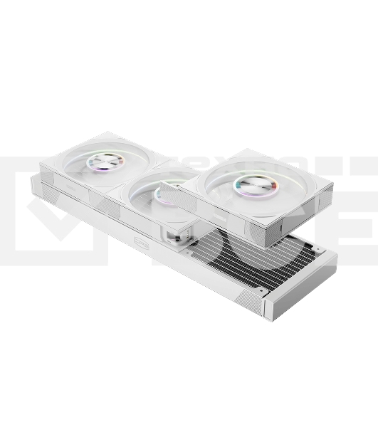 Система охлаждения PCCooler DT360 ARGb Display WH (300W, 360мм, LED temp., белый, ARGb/Fans: 3x120мм, 83.83CFM, 3000RPM/Pump height 62мм, 15dBA, 2600RPM, Rad thickness 27мм/S: 1851, 1700, 1200, 115X, AM5, AM4)