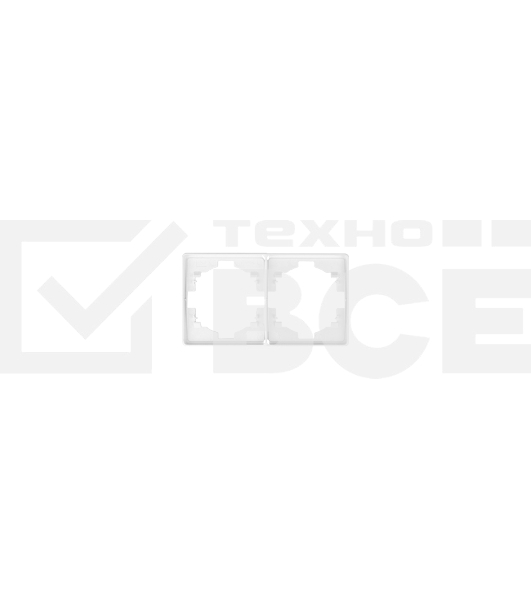 Рамка Kranz ROUND 2-постовая перламутр